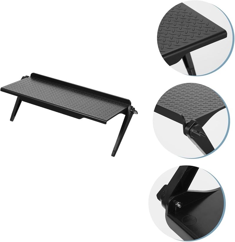 Floating TV Stand Wall Mount Bracket 30X11X3CM Large Storage Space Black - Image 3